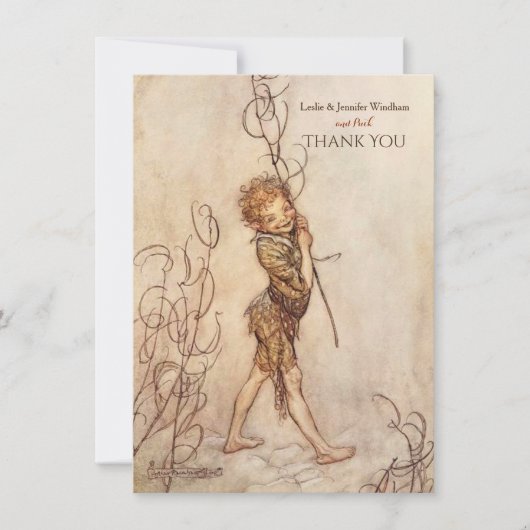 Midsummer Night's Dream Gepersonaliseerd Dank u Bedankkaart (Voorkant)