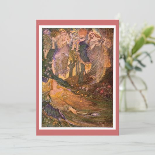 Midsummer Night's Dream Invitation Kaart (Staand voorkant)