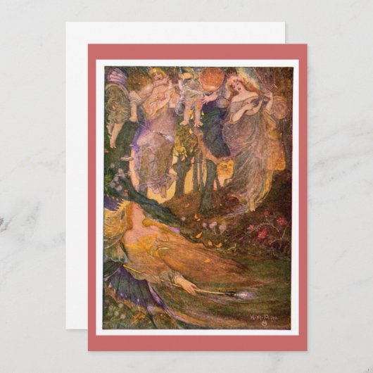 Midsummer Night's Dream Invitation Kaart (Voorkant / Achterkant)