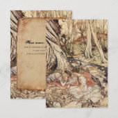 Midsummer Night's Dream Perkament Save the Date (Voorkant / Achterkant)