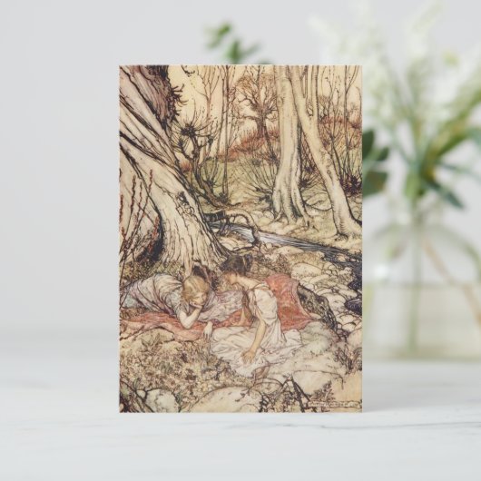 Midsummer Night's Dream Perkament Save the Date (Staand voorkant)