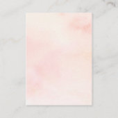 Midsummer Peach Pastel Roze bruiloft receptie Informatiekaartje (Achterkant)