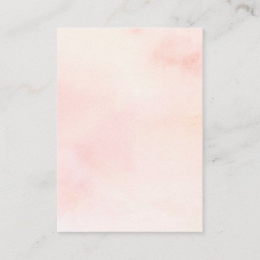 Midsummer Peach Pastel Roze bruiloft receptie Informatiekaartje (Achterkant)