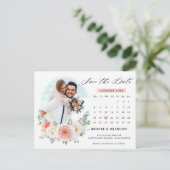 Midsummer Peach Pastel Roze kalender Bewaar de dat Briefkaart (Staand voorkant)