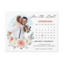 Midsummer Peach Pastel Roze kalender Bewaar de dat