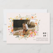 Midsummer | Romantische Herfst Bloemen Foto Save The Date (Voorkant)