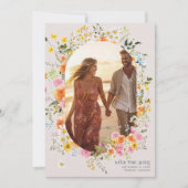 Midsummer | Romantische Herfst Bloemen Foto Save The Date (Voorkant)