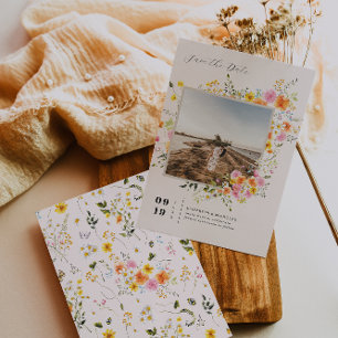 Midsummer Romantische Herfst Bloemen Foto Save The Date