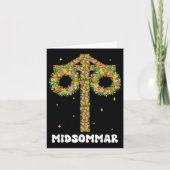 Midsummer Solstice Maypole Midsommar Zweden Kaart (Voorkant)