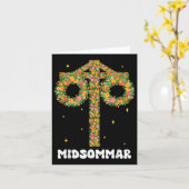 Midsummer Solstice Maypole Midsommar Zweden Kaart (Gele Bloem)