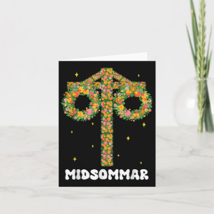 Midsummer Solstice Maypole Midsommar Zweden Kaart