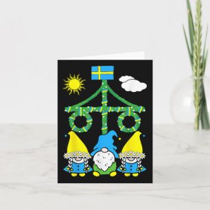 Midsummer Solstice Maypole Midsommar Zweden Kaart