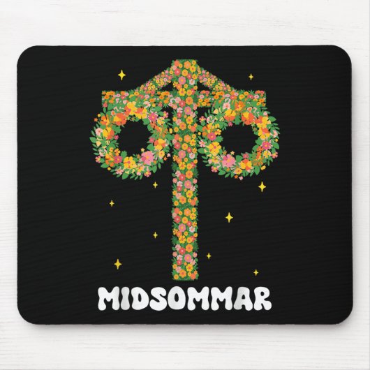 Midsummer Solstice Maypole Midsommar Zweden Muismat (Voorkant)