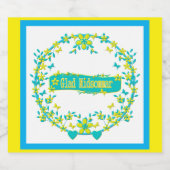 Midsummer symbool Zweden Sparkling Wijnetiket (Enkel label)