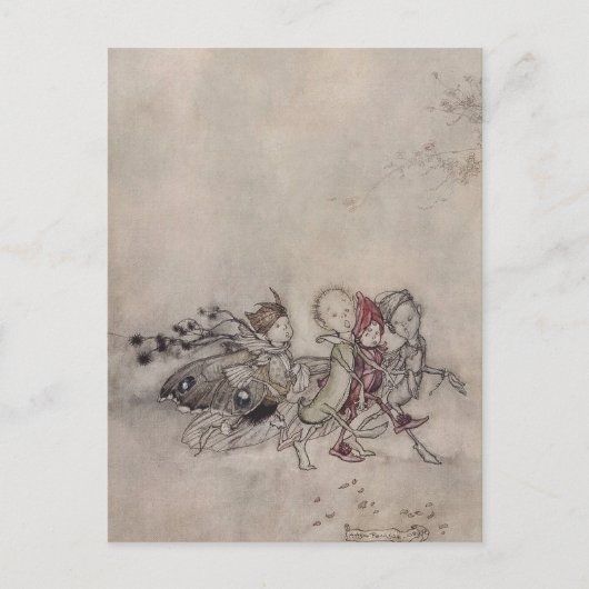 “Midsummerfeeën” door Arthur Rackham Briefkaart (Voorkant)