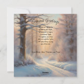 Midswinter Magie, Seizoensgroeten Aanpasbaar Feestdagenkaart (Achterkant)