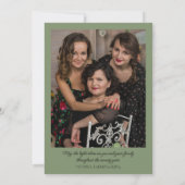 Midswintermaan met foto plat kerstkaart (Achterkant)