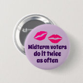 Midterm kiezers knop met kussen ronde button 5,7 cm (Voorkant /achterkant)