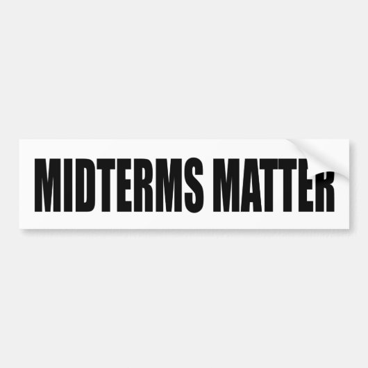 MIDTERMS KWESTIE BUMPERSTICKER (Voorkant)