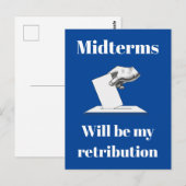 Midterms zullen mijn vergelding zijn briefkaart (Voorkant / Achterkant)