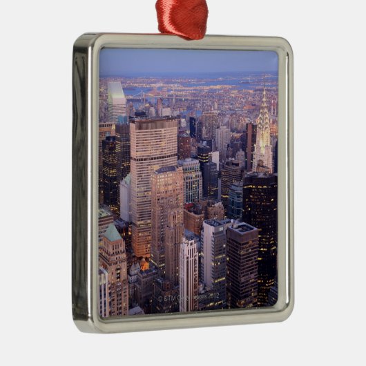 Midtown en Upper East Side Metalen Ornament (Rechts)