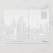 Midtown Manhattan cityscape van Hudson River Briefkaart (Achterkant)
