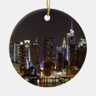 Midtown Manhattan, gezien vanuit Weehawken NJ Keramisch Ornament