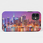 Midtown Manhattan 's nachts met Empire Stae Case-Mate iPhone Case (Achterkant (horizontaal))