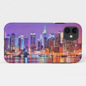 Midtown Manhattan 's nachts met Empire Stae Case-Mate iPhone Case (Achterkant (horizontaal))