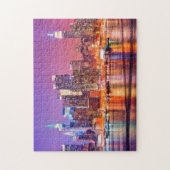 Midtown Manhattan 's nachts met Empire Stae Legpuzzel (Verticaal)