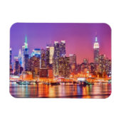 Midtown Manhattan 's nachts met Empire Stae Magneet (Horizontaal)