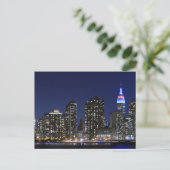 Midtown Manhattan skyline at Night Lights, NYC Briefkaart (Staand voorkant)