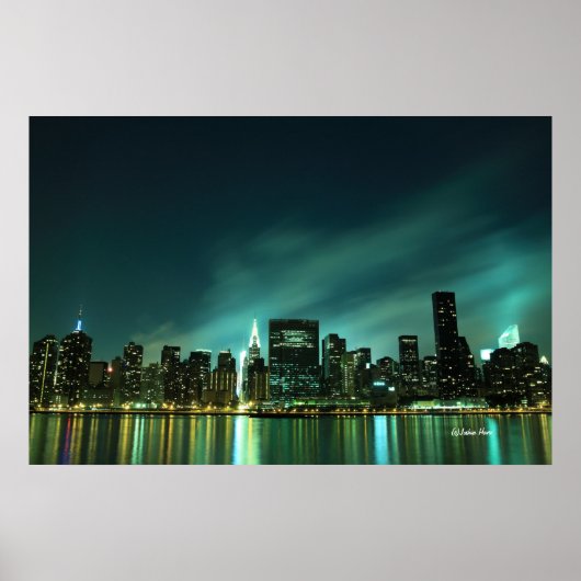 Midtown Manhattan skyline at Night Lights, NYC Poster (Voorkant)