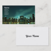 Midtown Manhattan skyline at Night Lights, NYC Visitekaartje (Voorkant / Achterkant)