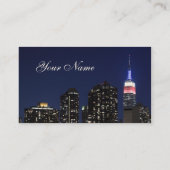 Midtown Manhattan Skyline in Night, New York City Visitekaartje (Achterkant)