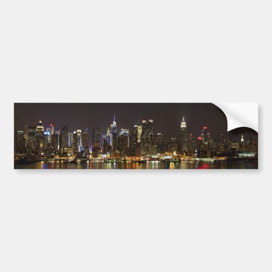 Midtown Manhattan uit Weehawken NJ Bumpersticker (Voorkant)