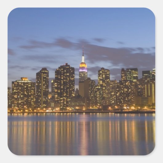 Midtown Manhattan Vierkante Sticker (Voorkant)