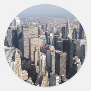 Midtown, New York City, Verenigde Staten. Ronde Sticker
