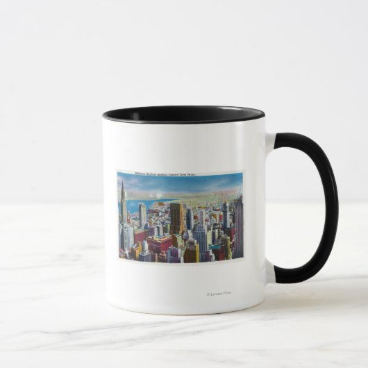 Midtown Skyline Uitzicht naar de oostelijke rivier Mok (Rechts)