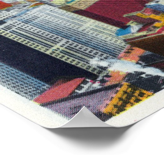 Midtown Skyline Uitzicht naar de oostelijke rivier Poster (Hoek)