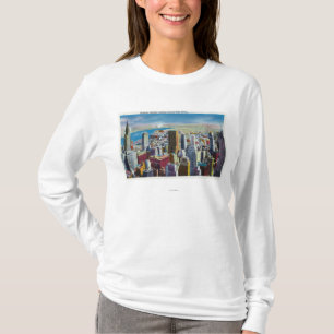 Midtown Skyline Uitzicht naar de oostelijke rivier T-shirt