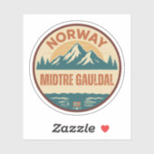 Midtre Gauldal, Noorwegen Norway Sticker (Vel)
