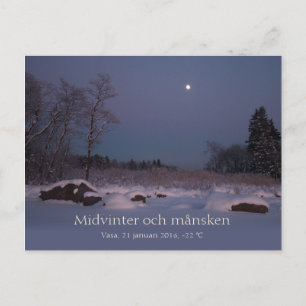 Midvinter och månsken Vasa Vaasa Finland CC0827 Briefkaart