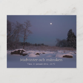 Midvinter och månsken Vasa Vaasa Finland CC0827 Briefkaart