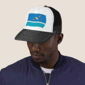 Midway-eiland Vlag Hoed Trucker Pet (In situ)