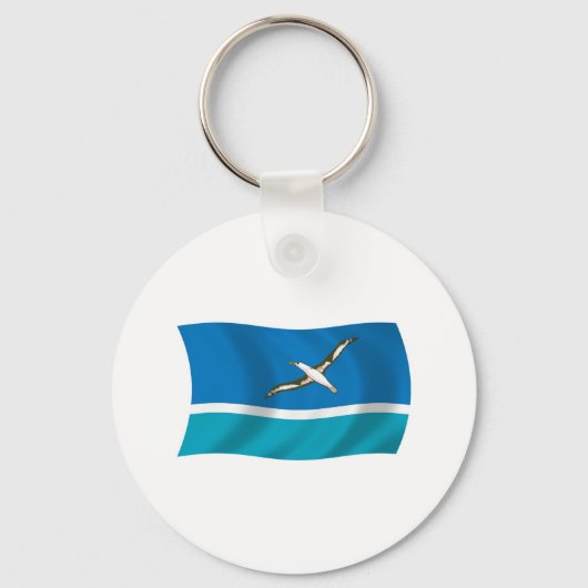 Midway-eiland Vlag Sleutelhanger (Voorkant)