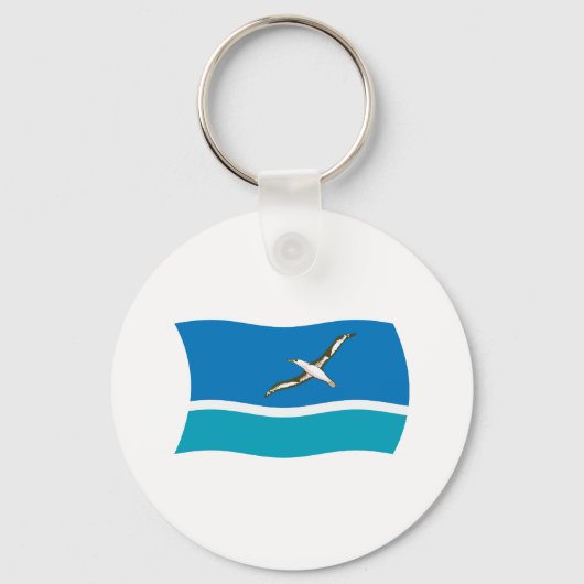 Midway-eiland Vlag Sleutelhanger (Voorkant)