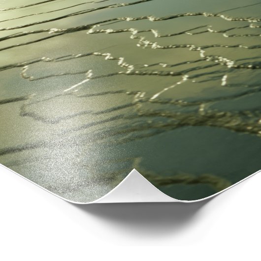 Midway Geyser Pool op Sunrise Foto Afdruk (Hoek)