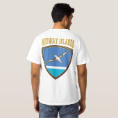 Midway Islands Flag Shield T-Shirt (Achterkant volledig)