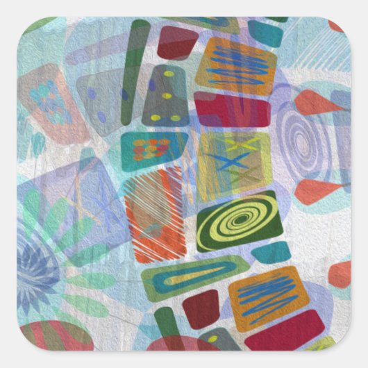 Midway Panels III Vierkante Sticker (Voorkant)